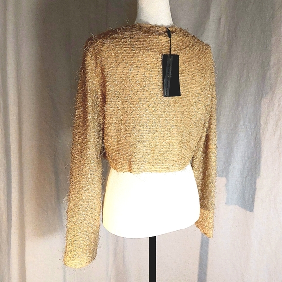 Arggido Arggido bouclé cropped blazer 42/EUXL - US10, NWT - Picture 2 of 11